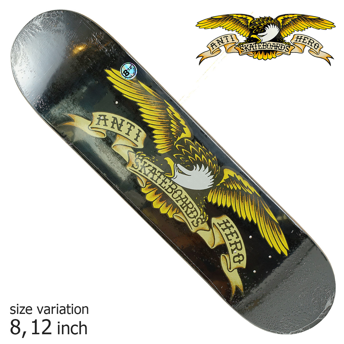 新発売の Antihero Classic Eagle Black 8 12inch Deck スケートボード スケボー デッキ Skateboard アンタイ ヒーロー アンチ ヒーローw メール便なら送料無料 Hughsroomlive Com