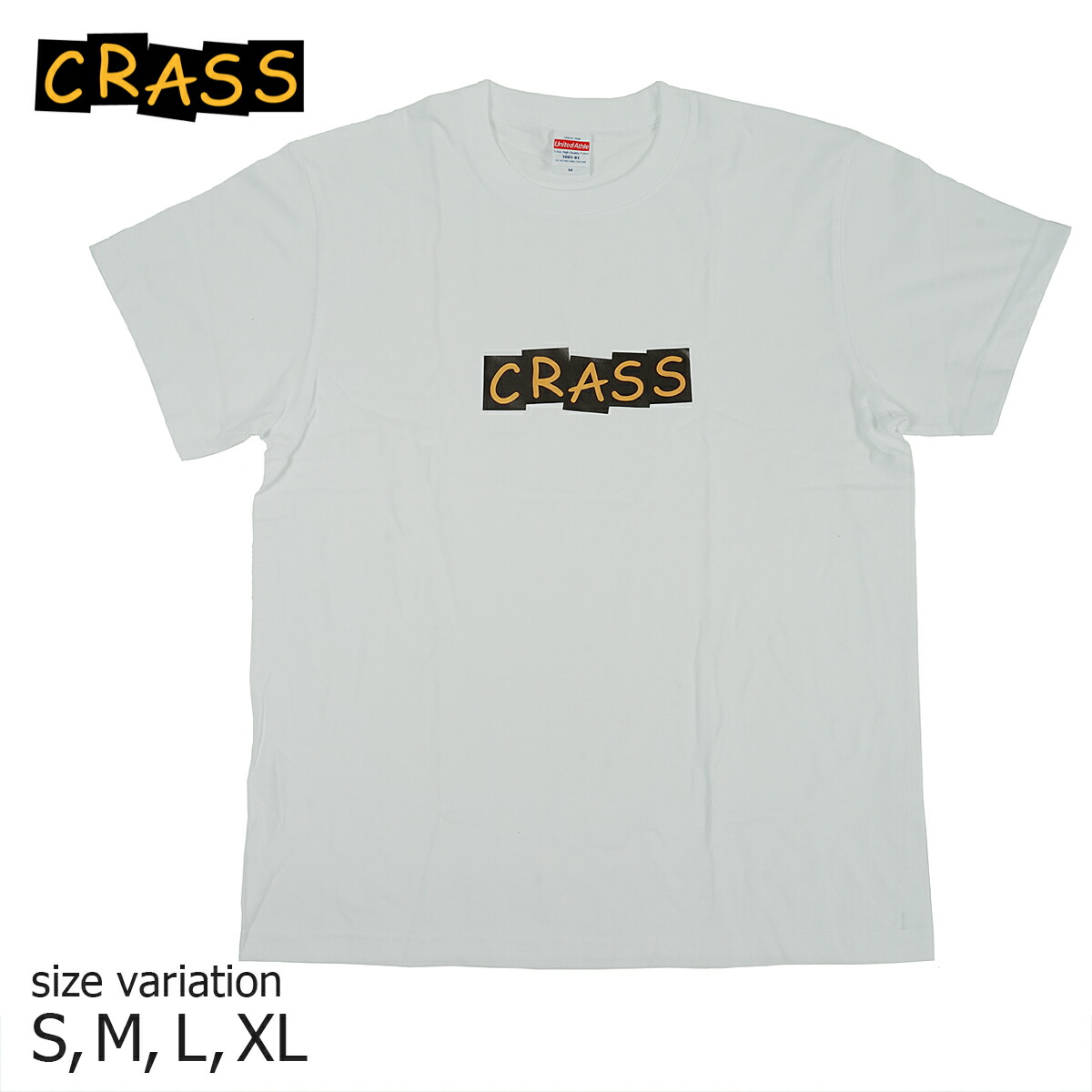 【M】Crass クラス オフィシャル バンドTシャツ パンクロックT 白 M】Crass クラス オフィシャル バンドTシャツ パンクロックT 白