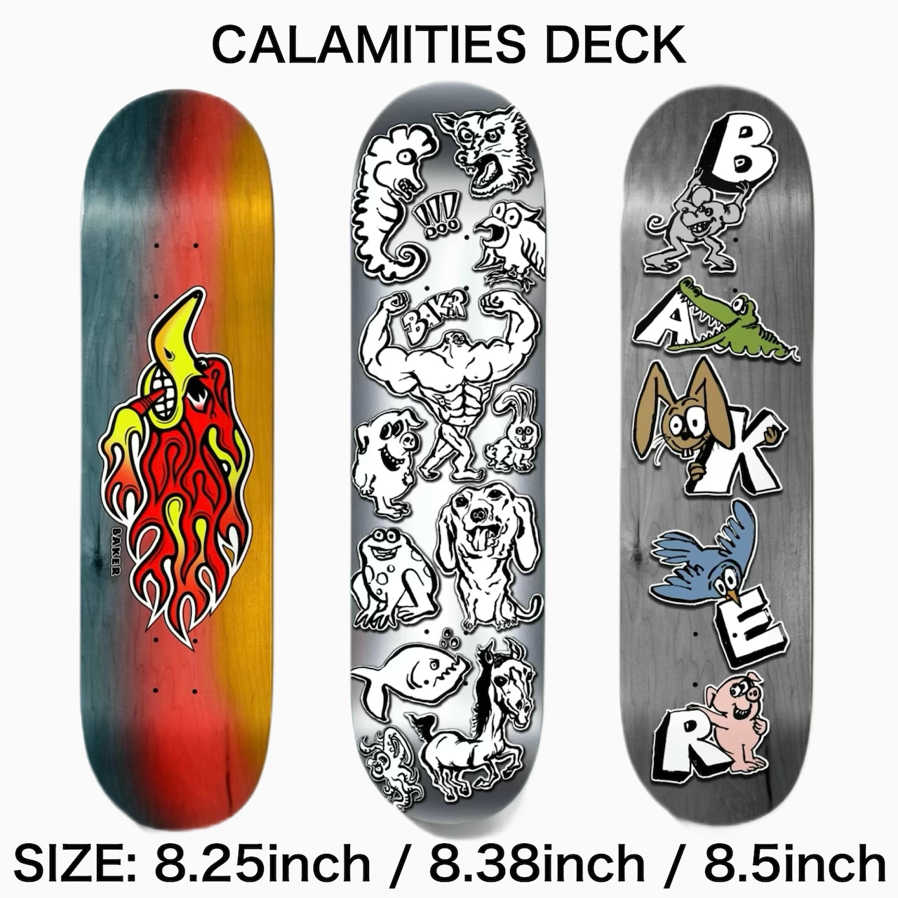 楽天市場】BAKER ベイカー デッキ スケボー BACABRAND NAME BLK