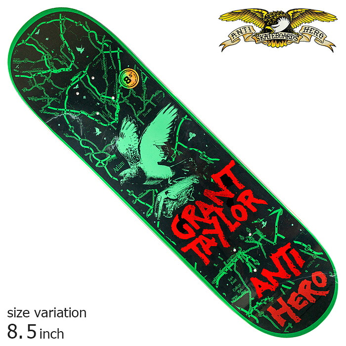 ANTIHERO G.TYLOR  RREPOSSESSED 8.5 inch 滑るゲーム盤 スケボー 甲板 SKATEBOARD アンタイ王国 主人公 アンチ 主人公