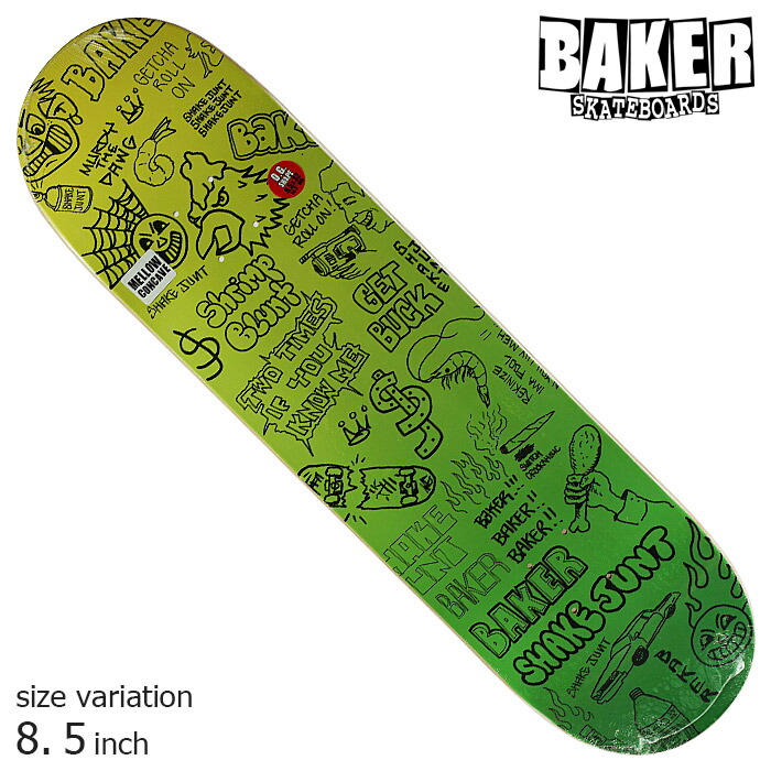BAKER REKINIZE 8.5 inch ベイカー ベーカー デッキ スケートボード スケボー 板 シェイクジャント ストリート パーク SKATEBOARD DECK