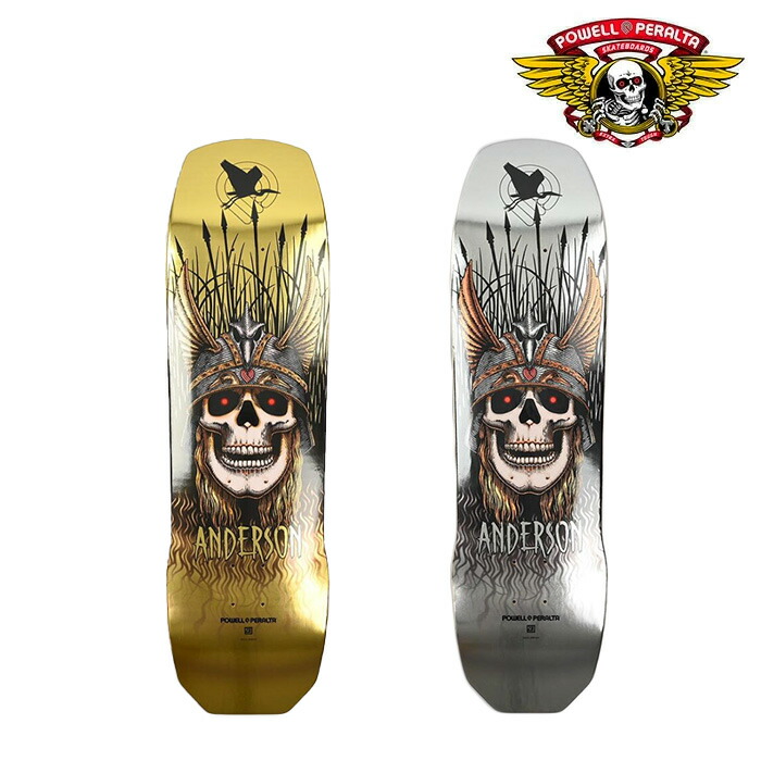 POWELL PERALTA ANDY ANDERSON HERON SKULL SILVER FOIL GOLD FOIL 8.45 9.13inch パウエル ペラルタ デッキ スケボー スケートボード SKATEBOARD ストリート｜CRASS ONLINE STORE 店