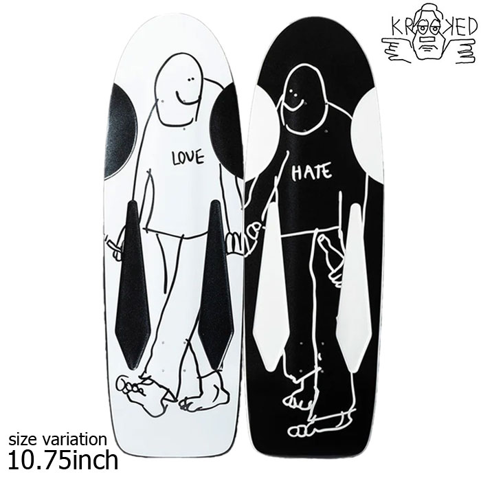 KROOKED クルキッド クルックド クルーザー SSD BEAMER DECK LOVE HATE 10.75 inch 滑るゲーム盤 スケボー  甲板  目じるし ゴンザレス ゴンズ