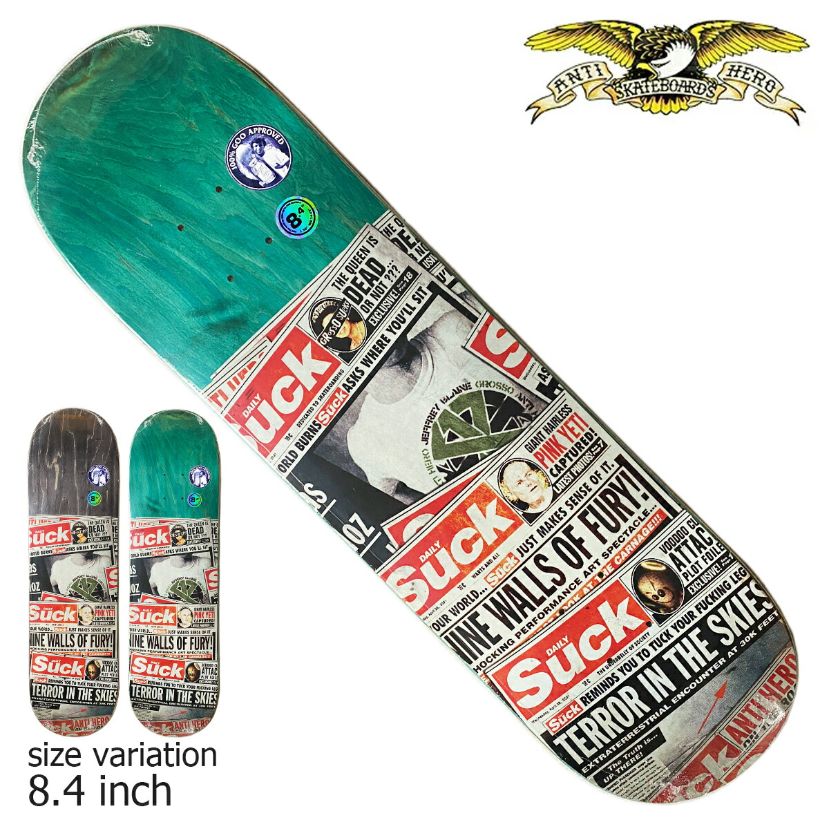 日本産 Antihero Grosso Daily Suck 8 25 Inch Deck スケートボード スケボー デッキ Skateboard アンタイ ヒーロー アンチ ヒーロー 人気特価激安 Jayakarta Ac Id
