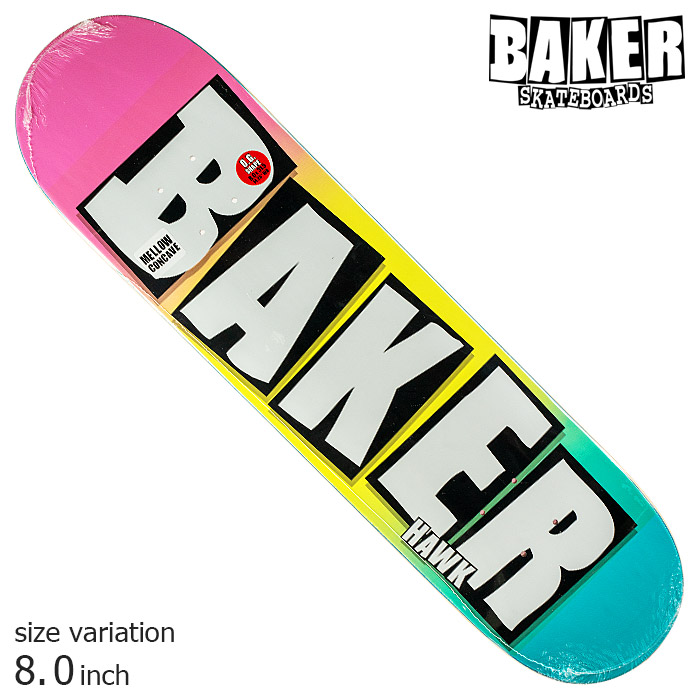 楽天市場】BAKER ベイカー デッキ スケボー BACABRAND NAME BLK
