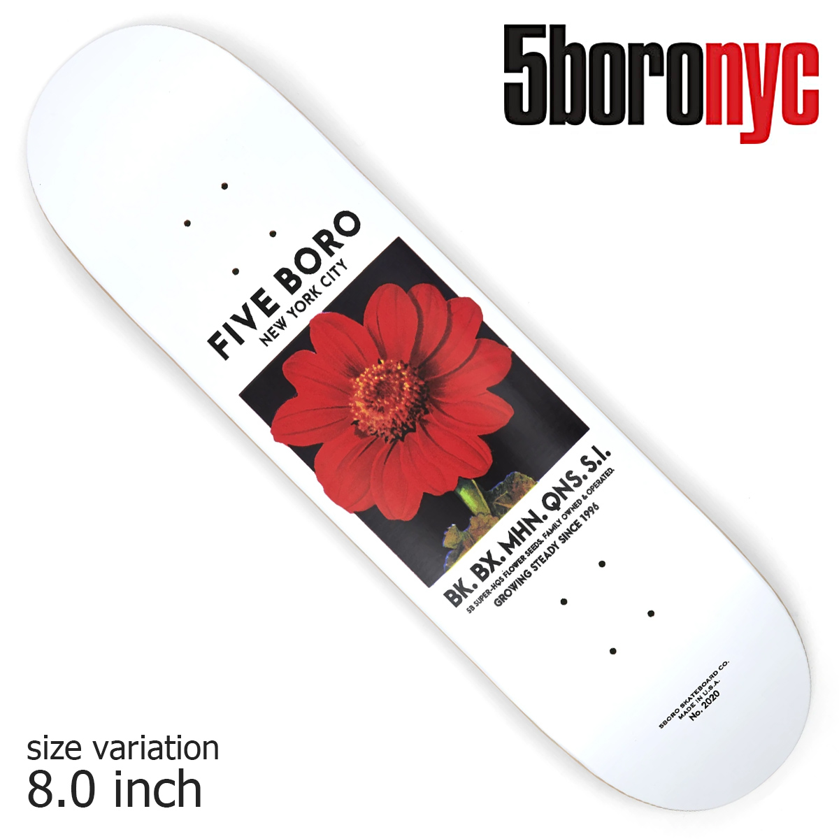 5boro Flower Seed Red 8 0 Inch ファイブボロ エンパイアステート デッキ スケボー スケートボード デッキテープ 同梱 貼り付け 無料 客扱 Alfalakme Com