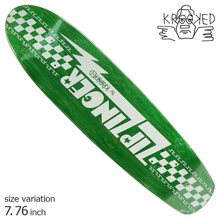 Krooked Zip Zagger Green 7 76 Inch クルキッド クルックド ジップジンガー スケートボード スケボー クルーザー デッキ マーク ゴンザレス ゴンズ Psicologosancora Es