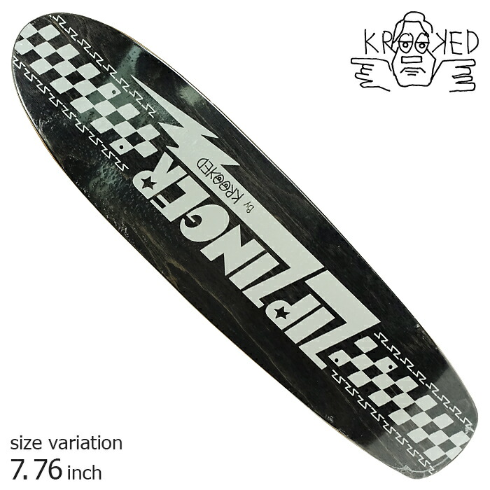 Krooked Zip Zagger Black 7 76 Inch クルキッド クルックド ジップジンガー スケートボード スケボー クルーザー デッキ マーク ゴンザレス ゴンズ Fmcholollan Org Mx