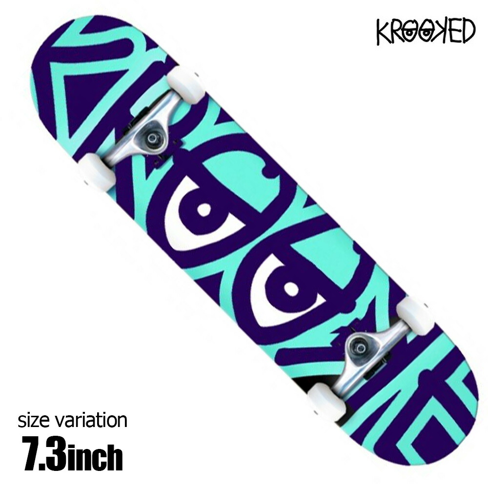 KROOKED KROOKED EYES 3 COMPLETE コンプリート 7.3 inch クルキッド クルクッド コンプリートスケートボード スケボー 完成品