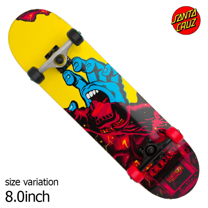 SANTA CRUZ X STRANGER SCREAMING HAND FULL COMPLETE 8.0inch ストレンジャーシングス スケボー スケートボード コンプリート スクリーミングハンド サンタクルーズ 完成品