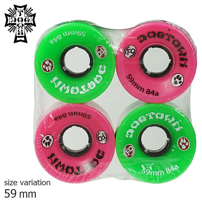 Dogtown K 9 Cruiser Wheels Mixed Neon Green Neon Pink 59mm 84aドッグタウン クルーザーウィール クルージング スケボー スケートボード ソフト Rvcconst Com