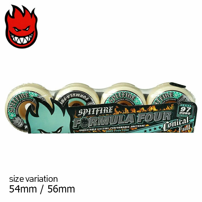 【5の付く日制限事項!11%OFF★引き換え証離れ離れ中♪】SPITFIRE  F4 97D CONICAL FULL  54粍 56粍  NATURAL ウィール スピットファイアー フォーミュラフォー コニカルフル スケボー 滑るゲーム盤 パーツ-ウィール