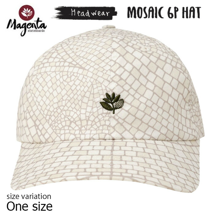 【0の付く日限定!10%OFF★クーポン配布中♪】MAGENTA マゼンタ キャップ 帽子 スケボー SU24 MOSAIC 6P HAT スナップバック モザイク ストリート スケートボード