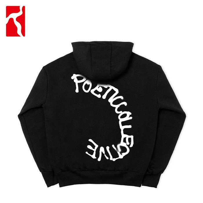 POETIC COLLECTIVE SPRAY ZIP HOODIE XL BLACK メンズ パーカー フーディー ジップ トップス 滑るゲーム盤 スケボー