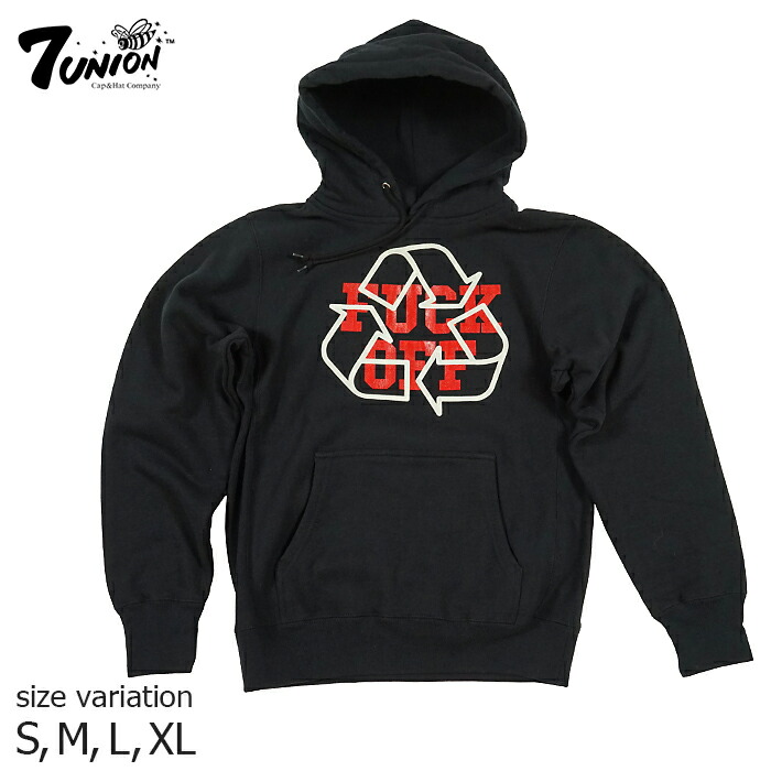【0の付く日限定!10%OFF★クーポン配布中♪】7UNION IGX-P07 HOODIE Sサイズ BLACK セブンユニオン フード ジップ ストリート