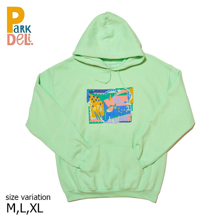 【0の付く日限定!10%OFF★クーポン配布中♪】Park Deli Uptown Stamp Hoodie MINT パークデリ パーカー フーディー プルオーバー ストリート スケボー メンズ レディース