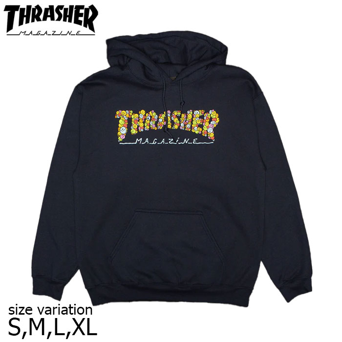 【0の付く日限定!10%OFF★クーポン配布中♪】THRASHER スラッシャー パーカー フーディー スケボー プルオーバー SMILE BY SPANKY HOODIE SK8 ストリート