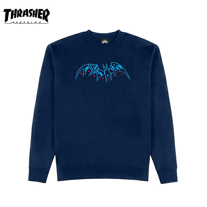 THRASHER SKY RAT BY NECKFACE CREWNECK 天の原鼠 バイ のど首人間の顔 労働者の一団のど首 汗水 スラッシャー メンズ スケボー SK8 表どおり
