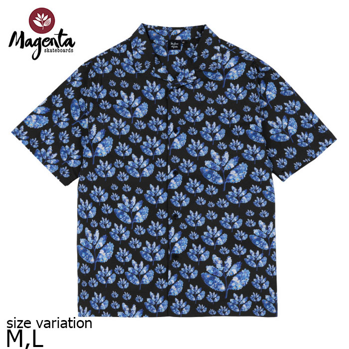MAGENTA マゼンタ シャツ 半袖 スケボー SP25 BLUE FLOWERS COLLAB SHIRT ストリート スケートボード