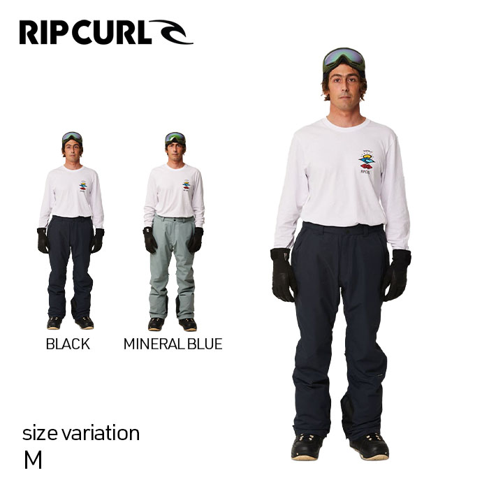 22-23 RIP CURL BASE PANT 下唇長い巻き毛 BLACK MINERAL BLUE スノーボード御召しもの スノボウェア スキーの板御召しもの スノーパンツ ズボン下 メンズ 防寒 メンズ