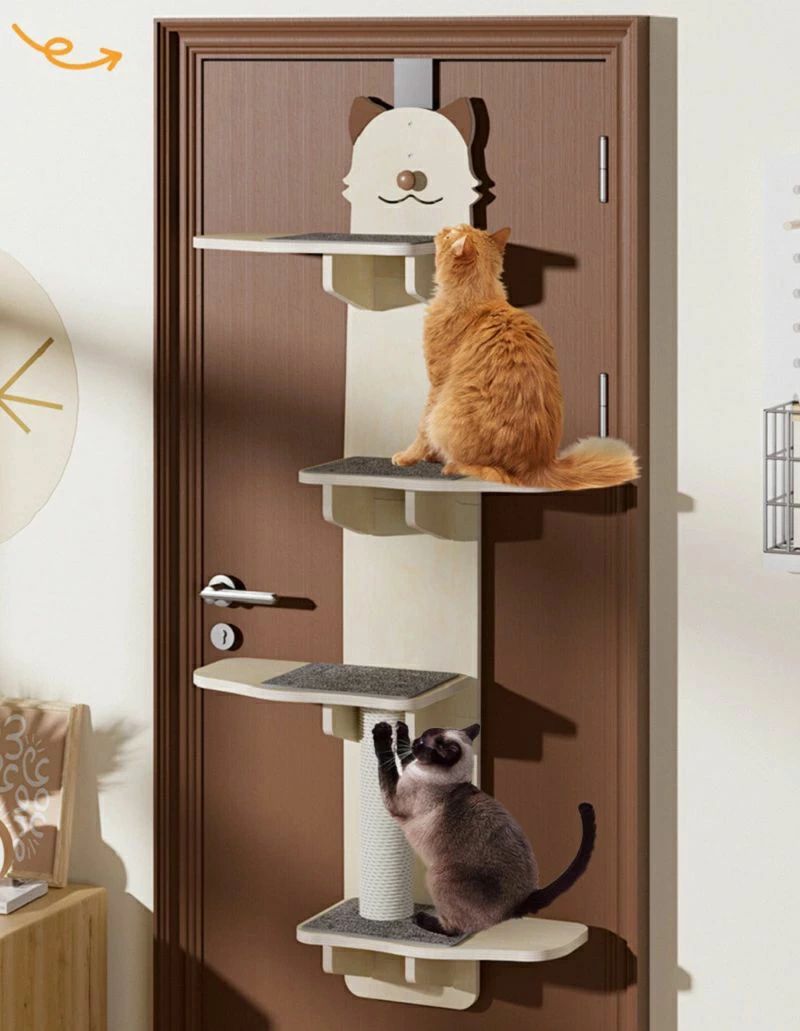 ク マルチレベルキャットコンド ドアハンギングキャットタワー キャットクライマー スリム 据え置き キャットクライマー キャットツリー