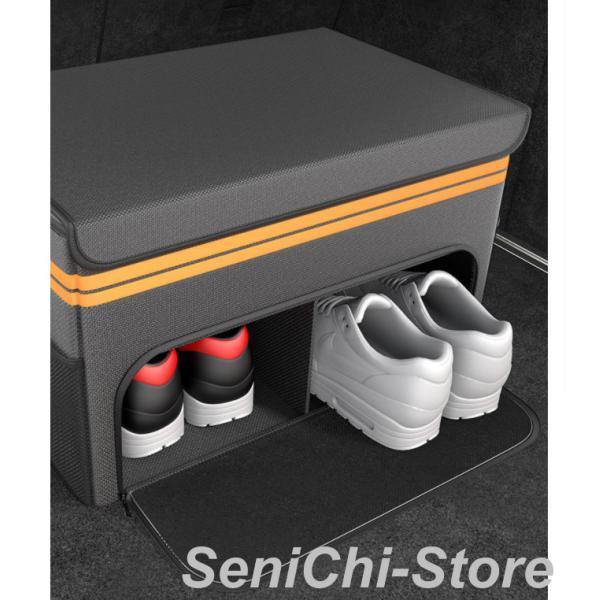 車 車中泊グッズ 車載用 折り畳み 収納ポケット トランク収納 55L 二段 収納ボックス 大容量 持ち手付き 車用品 トランク 多機能 収納ケース 後部座席収納｜くらさぽ 8,702円