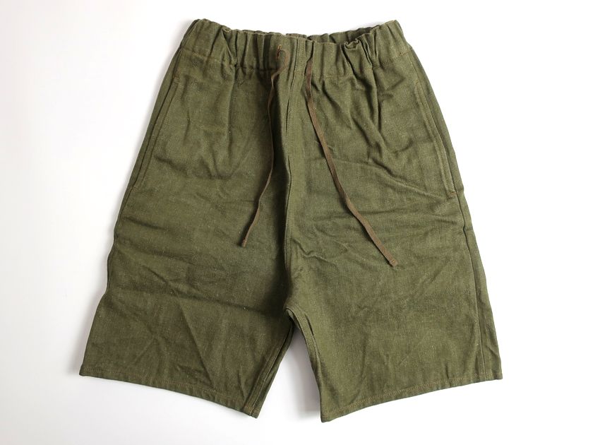 Nigel Cabourn ナイジェルケーボン 12oz denim GYM SHORT ノンウォッシュ デニム イージー ショーツ ショートパンツ ハーフパンツ カーキ 28 ▲025▼90422t11