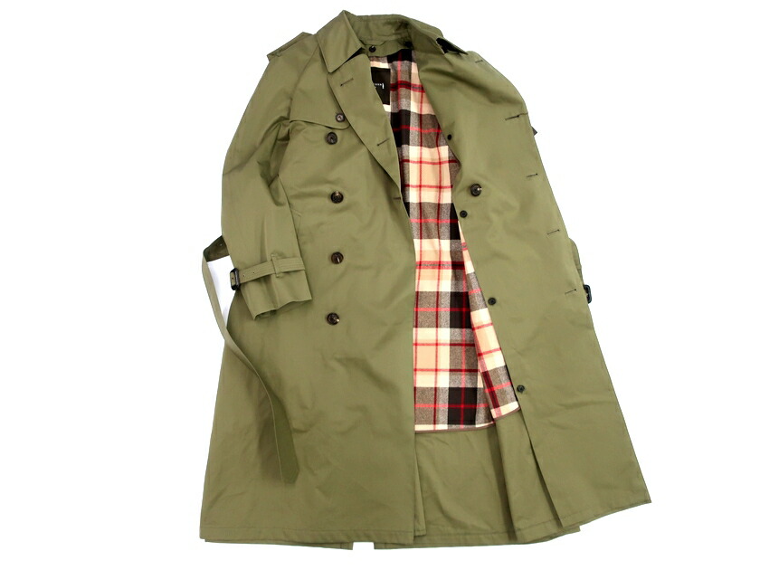 楽天市場 Mackintosh London マッキントッシュ ロンドン 日本製 ハウスチェック柄ウールライナー付き ギャバジン 撥水 Bigシルエット トレンチコー ト カーキ 40 750 90502t04 Crawler