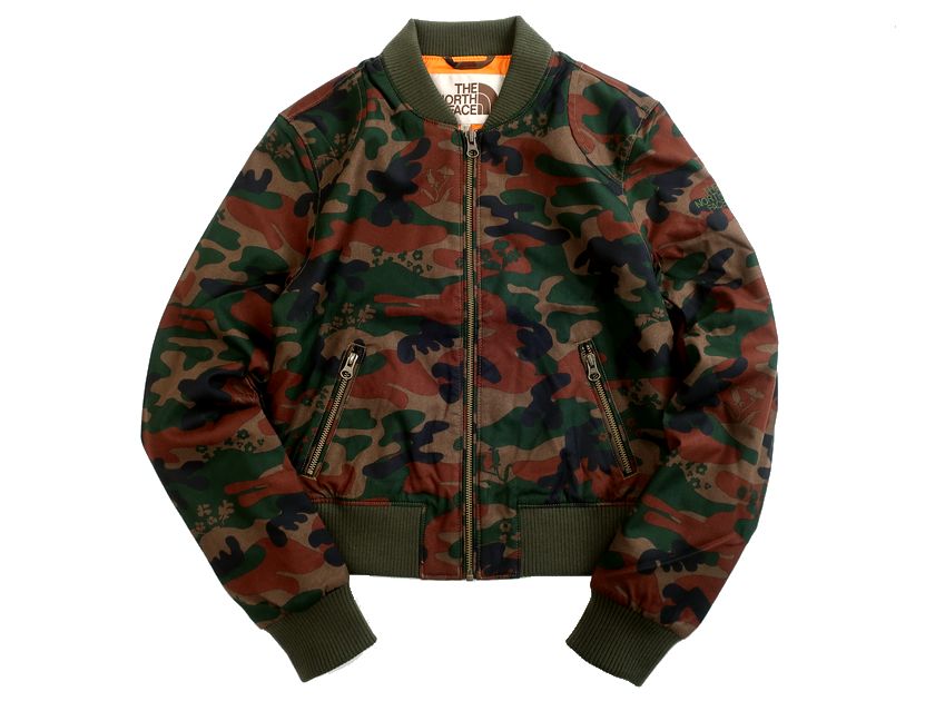 The North Face ノースフェイス W S Everta Jacket ウールライク 微起毛 ヘリンボーン 迷彩 カモ ジップアップ ジャケット Ma 1 ブルゾン レディース Nyj3lf 定2 1万 カーキ 80 S 043 609k03 期間限定の激安セール