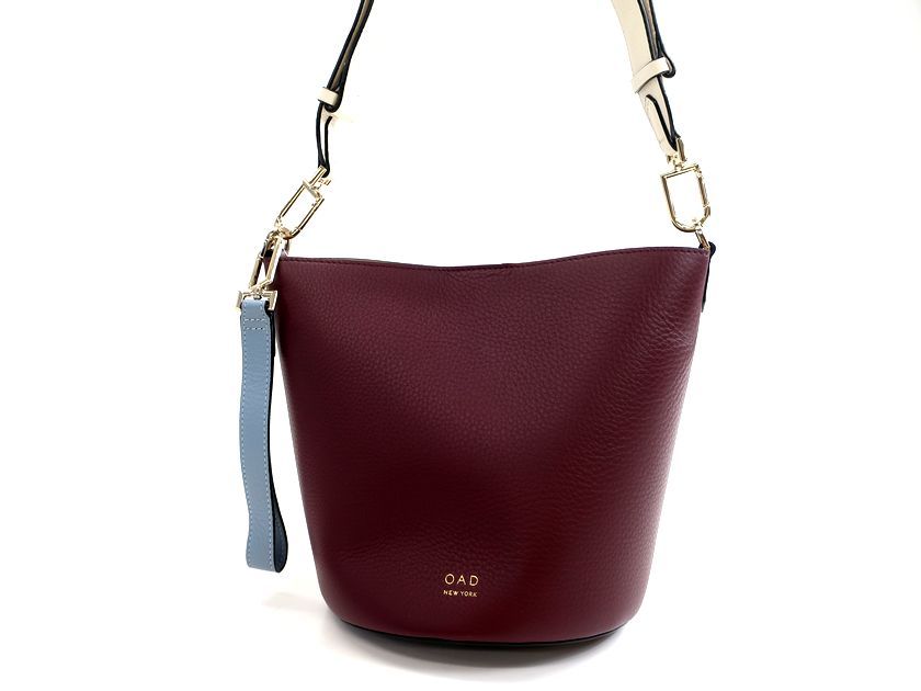 OAD NEW YORK AVA BAG 本革 シボレザー 2WAY ショルダーバッグ バケツバッグ 鞄 OAD137 定4.1万 ボルドー▲038▼20712k04