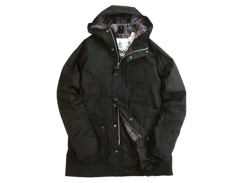Barbour White Label バブアー ホワイトレーベル HOODED BEDALE SL WAXED COTTON フーデッド ビデイル ワックスドコットン ジャケット MWX1369 定5.7万 ブラック 42 ▲250▼21109k01 36,264円