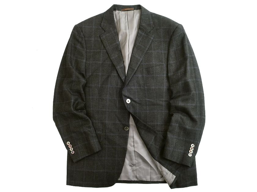 【中古】【美品】NAPOLI di NORDSTROM ナポリ USA製 LoroPiana 100%CASHMERE イタリア製生地使用 カシミア チェック柄 2B テーラードジャケット ブレザー NP229772MN 定22.1万 グレー 40R ▲050▼21122k09｜FASHION SELECT SHOP クローラー