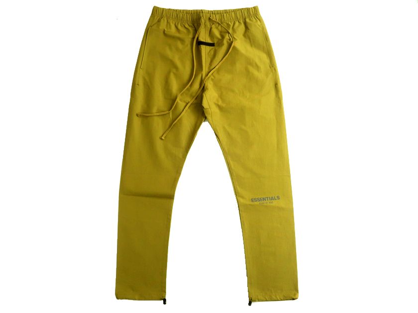 ESSENTIALS FEAR OF GOD エッセンシャルズ フィアオブゴッド NYLON TRACK PANTS 綿織物 ナイロン 貨物自動車ズボン下 定2.4万 カーキ M ▲036▼30201k09