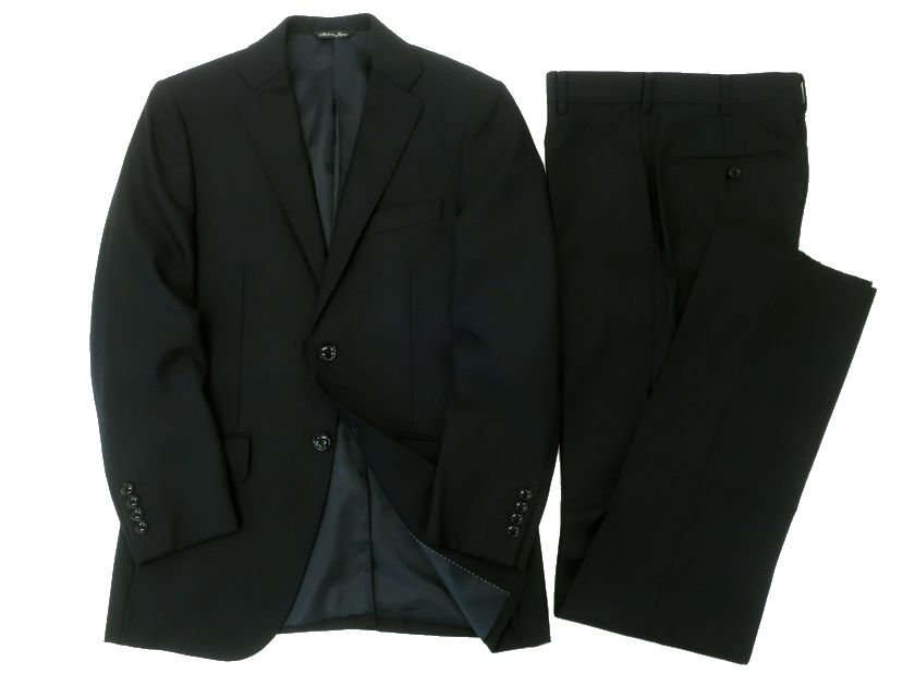GIVERDYE best selection ジバルディ 日本製 ウール100％ 2B ノータック シングルスーツ ジャケット スラックスパンツ 614A4001 ネイビー AS ▲050▼30217k12｜FASHION SELECT SHOP クローラー