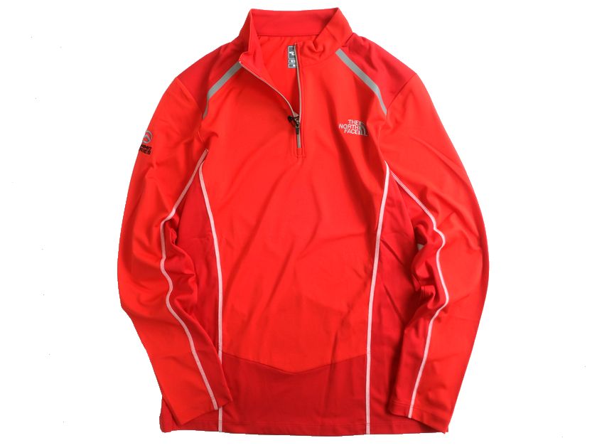 THE NORTH FACE ザ ノースフェイス FLASHDRY ナイロン切替 ハーフジップ スタンドカラー プルオーバーシャツ カットソー NFK54D08 ライムグリーン 85(XS)-01 90(S)-02 95(M)-03▲047▼30322k04