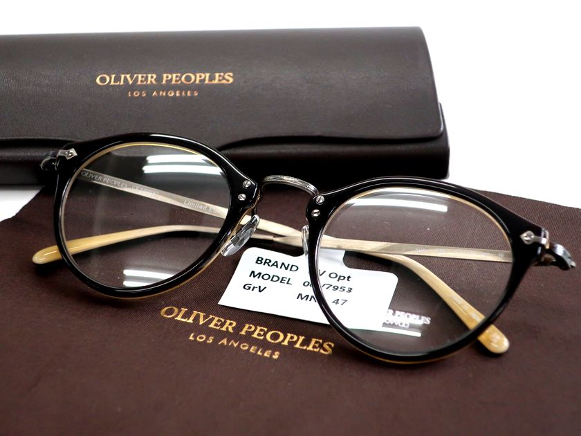 OLIVER PEOPLES Limited Edition オリバーピープルズ リミテッドエディション 日本製 505 MN 雅  刻みつけるデザインメタルテンプル 豆の町 眼鏡 メガネ 黒眼鏡 アイウェア 7953 通貨価値3.4万 赤銅色 金属元素 47□24-142▲135▼30816k05