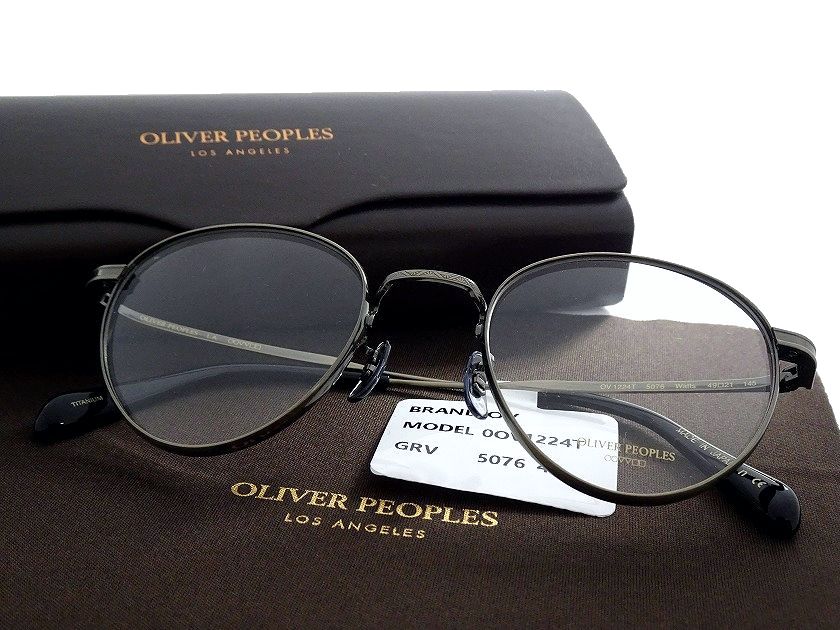 OLIVER PEOPLES オリバーピープルズ 日本製 Jordan Watson 5218 Watts ボストン メガネフレーム 眼鏡 アイウェア OV1224T 定価5.3万 ネイビー 49□21 145▲135▼31213k03