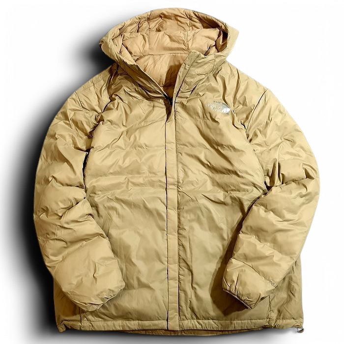 【中古】【新古品・未使用品】THE NORTH FACE WHITE LABEL ザ ノースフェイス ホワイトレーベル COMFY RVS T JACKET T-Ball Air コンフィ リバーシブル ナイロン フーデッド パディングジャケット NJ3NN62L 定価4.1万 ベージュ 105(XL)-01 110(2XL)-02▲080▼50219k10|FASHION SELECT SHOP クローラー
