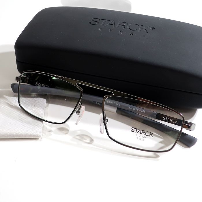 【美品】アランミクリ S+ARCK メガネ チタン製 ハーフリム フランス 楽天市場】STARCK EYES alain mikli スタルク アイズ