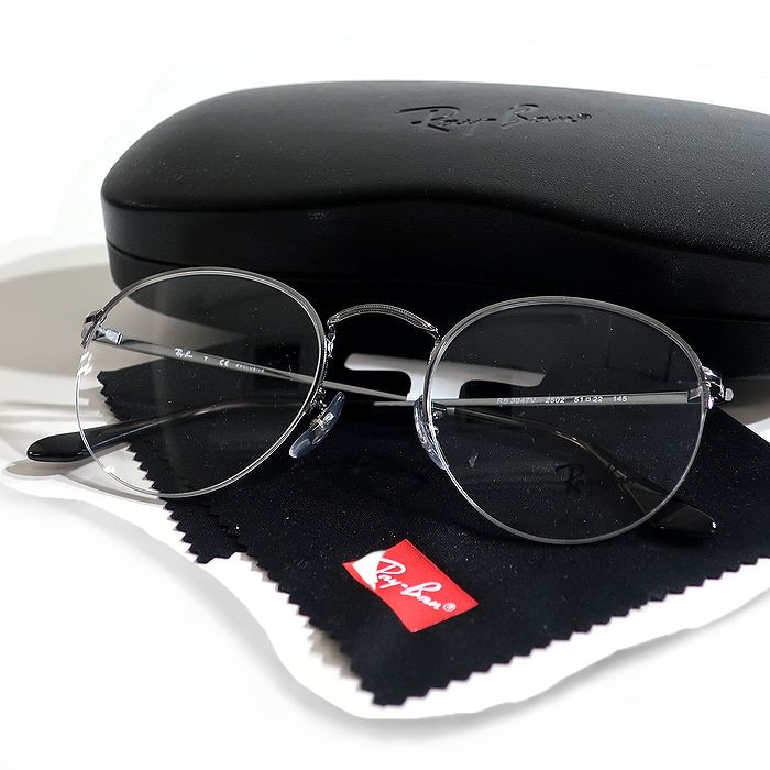 【中古】【新古品・未使用品】Ray Ban レイバン EXCLUSIVE ROUND GAZE メタルコンビネーション ラウンドシェイプ サングラス メガネ 眼鏡 RB3947V 定価2.5万 シルバー 51□22 145▲053▼50609k07｜FASHION SELECT SHOP クローラー