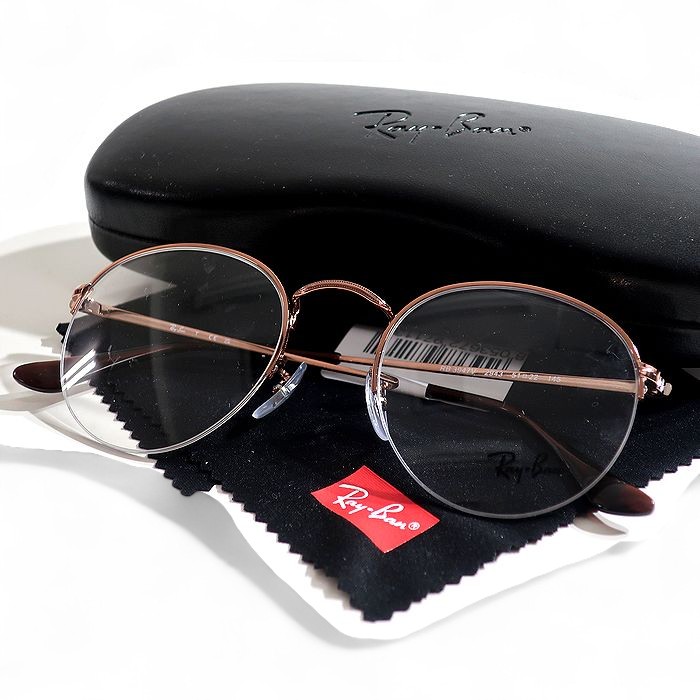 【中古】【新古品・未使用品】Ray Ban レイバン ROUND GAZE メタルコンビネーション ラウンドシェイプ サングラス メガネ 眼鏡 RB3947V 定価2.5万 ローズピンク 51□22 145▲053▼50609k11｜FASHION SELECT SHOP クローラー