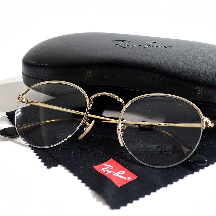 【中古】【新古品・未使用品】Ray Ban レイバン ROUND GAZE メタルコンビネーション ラウンドシェイプ サングラス メガネ 眼鏡 RB3947V 定価2.5万 ゴールド 48□22 140▲053▼50609k15｜FASHION SELECT SHOP クローラー