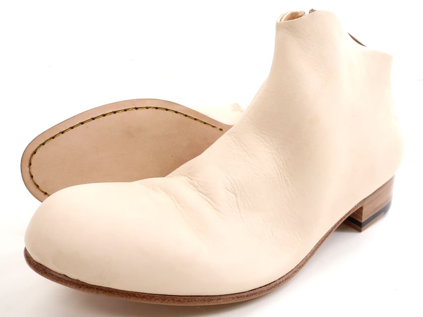 PADRONE パドローネ 日本製 マッケイ作り方 牛皮 SHORT SIDE ZIP BOOTS なめし革 遊撃手 サイドジップブーツ 革靴 PT7358-1235-17A 定3.7万 自然的 42▲070▼20519k15