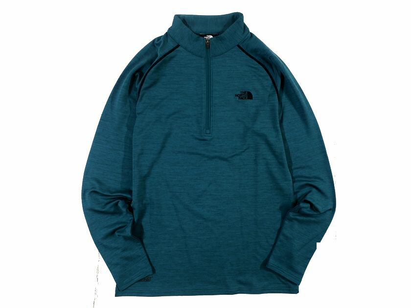 【中古】【新古品・未使用品】THE NORTH FACE ノースフェイス Warm Gear ウォームギアテク 機能性反集業105 ハーフジップ ジャケット アウトドア NFT7LF65 グリーン 95(M)-01 105(XL)-02 ▲026▼30925h02