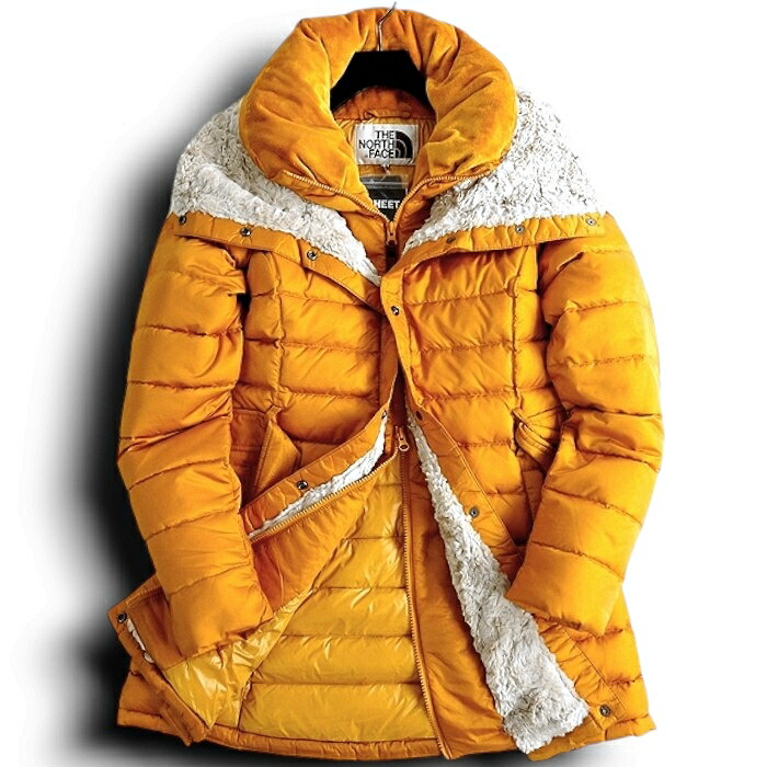 【中古】【新古品・未当て嵌める品】THE NORTH FACE 北の方人間の顔 W\u0027S PEAK DOWN JACKET 700+FillPower GooseDown 毛革照明ランプ色つや 花の冠yd ジップアップ 呼びりんテッド 落ちこむ厚地の外套 上衣 レディース NYJ1DD83 定3.5万 洋芥子 80(S)▲043▼30302k05