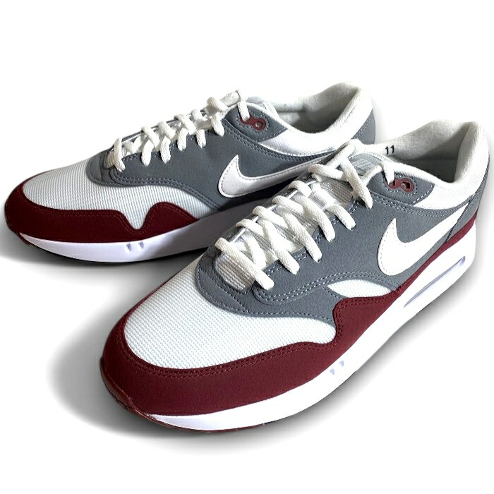 【中古】【新古品・未使用品】NIKE ナイキ ゴルフ AIR MAX 1’86 OG G 異素材ミックス レースアップ ローカット スパイクレス ゴルフシューズ DV1403 定価2.1万 グレー ホワイト ボルドー 29 ▲092▼50502w02