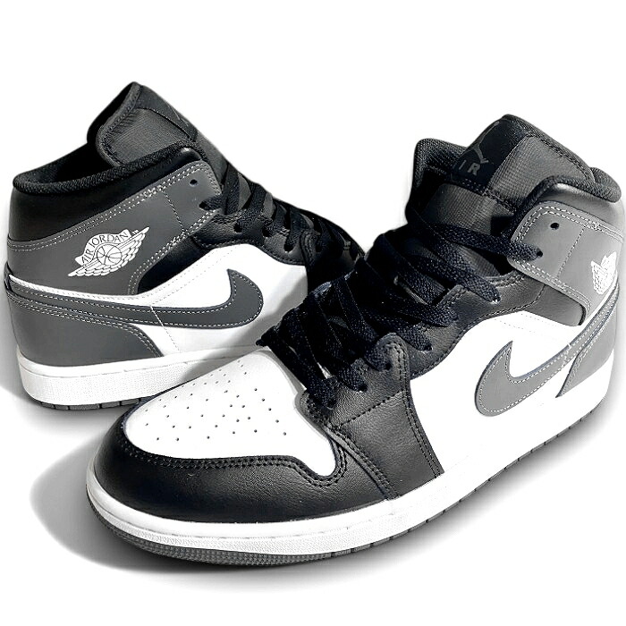 【中古】【新古品・未使用品】NIKE ナイキ AIR JORDAN 1 MID レザー ミッドカット レースアップ スニーカー バスケットボールシューズ DQ8426 定価1.8万 ホワイト ブラック グレー 31 ▲064▼50502w08|FASHION SELECT SHOP クローラー
