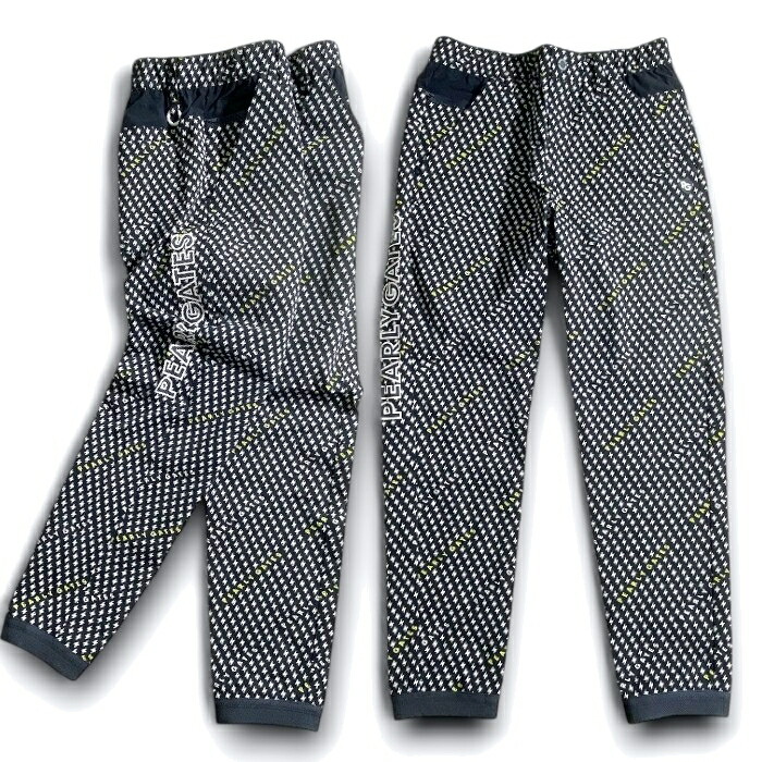 【中古】【新古品・未使用品】PEARLY GATES パーリーゲイツ ゴルフ 軽量仕立て 吸水速乾 TEXBRID ダイヤドビー DotAir バイアスロゴ 小紋エレキ柄 ストレッチ ジョガーパンツ ゴルフウェア 055-2236604 定価2.9万 ネイビーブラック ホワイト 00-00 0-01 1-02 ▲033▼50606w12