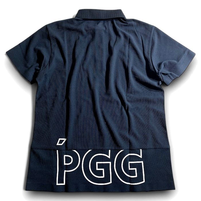 【中古】【新古品・未使用品】PGG by PEARLY GATES ピージージー パーリーゲイツ ゴルフ 吸汗速乾 ドライ鹿の子 バックロゴ ストレッチ 半袖 ポロシャツ ゴルフウェア 268-2260601 定価1.8万 ダークネイビー 4-01 5-02 6-03 ▲021▼50717w06|FASHION SELECT SHOP クローラー