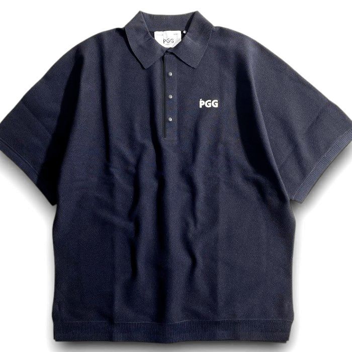 【中古】【新古品・未使用品】PGG by PEARLY GATES ピージージー パーリーゲイツ ゴルフ 吸汗速乾 ローカルポリ 無地 ストレッチ ドルマンスリーブ 半袖 ポロシャツ ニットポロ ゴルフウェア 262-2275605 定価2.4万 ネイビーブラック M-01 L-02 ▲027▼50925w08 9,438円